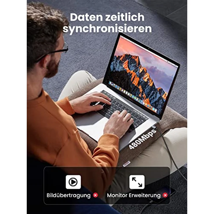 UGREEN USB C auf USB C Kabel 60W PD 3.0, PPS USB-C Ladekabel kompatibel mit Galaxy S23 S22 S21 A13 A23 A33 A53 MacBook Air M2 iPad Pro 12.9 iPad Air 5/Mini 6, Pixel 7 Pro usw. (3M) – Bild 4
