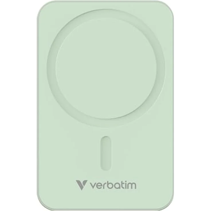 Verbatim Charge 'n' Go Essentials Powerbank 20.000 mAh, 15W magnetisch mit PD 20W Schnellladefunktion und LED-Anzeige für iPhone 16/15/14/13/12 Pro/Pro Max, inkl. USB-C-auf-USB-C-Kabel, Grün – Bild 2