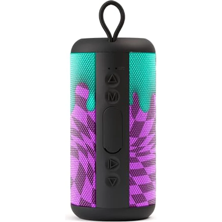 Music Sound Vertical Bluetooth-Lautsprecher, 5 Watt, 4 Stunden Wiedergabezeit, Bluetooth 5.0, Violett/Hellblau – Bild 2