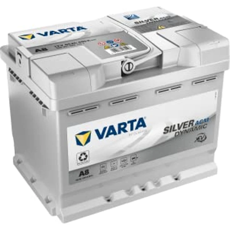 VARTA A8 Silver Dynamic AGM, 12V 60Ah 680A Autobatterie für Start-Stop-Systeme, auslaufsicher und rüttelfest – Bild 4
