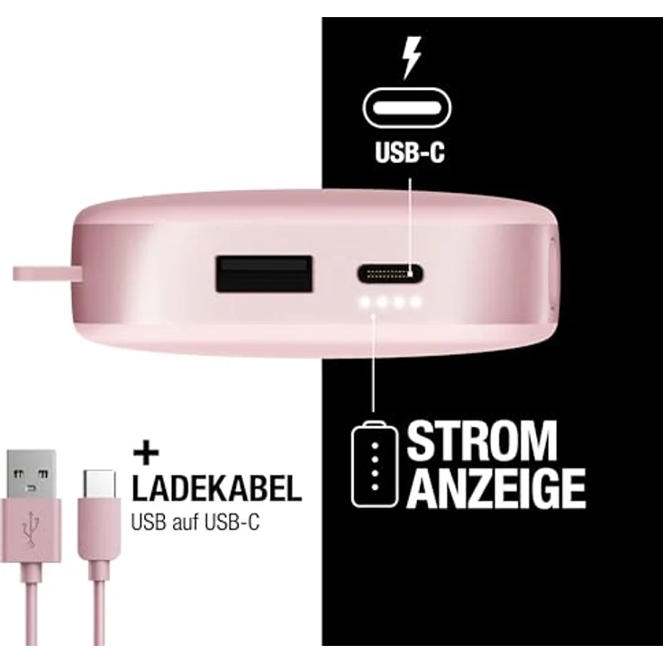 FRESH N REBEL 2PB12100PP Ultra Fast Charge Powerbank 12000 mAh, 20W PD, Pastellpink, für schnelles Laden und 6 Sicherheitsfunktionen – Bild 6