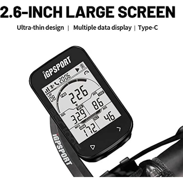 iGPSPORT Fahrradcomputer GPS ANT Funktion iGS50E drahtlos, schwarz – Bild 4