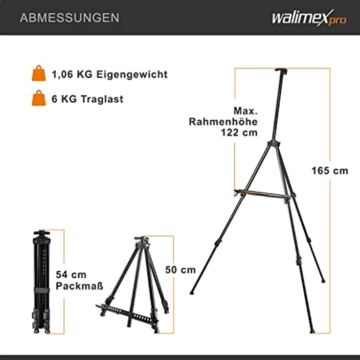Walimex Aluminium Atelierstaffelei 165cm - Preisvergleich – Bild 4