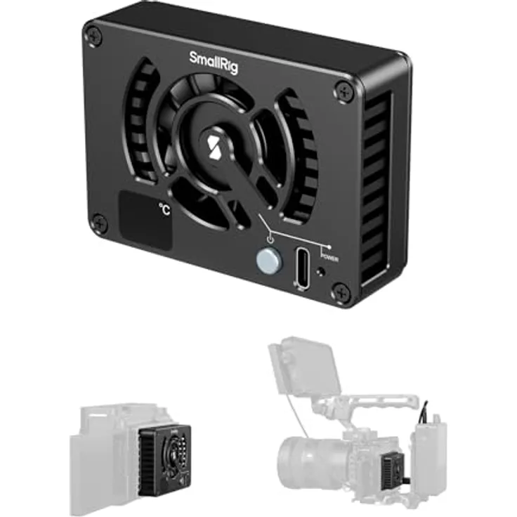 SMALLRIG Kamera Kühler für Sony für Canon für FUJIFILM, Ventilator Cooling System Snap-On Kühllüfter mit TEC-Kühlmodul für Sony ZV-E1 A7 IV A6700 FX3, für Canon R5 R6, für FUJIFILM X-T4 X-S10-4815