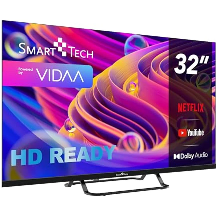 Smart Tech 32HV02V, 32 Zoll (80 cm) LED HD Smart TV mit VIDAA, Dolby Audio, 3xHDMI, 2xUSB, Hotel Mode, Netflix, Disney+, YouTube, Prime Video – Bild 5
