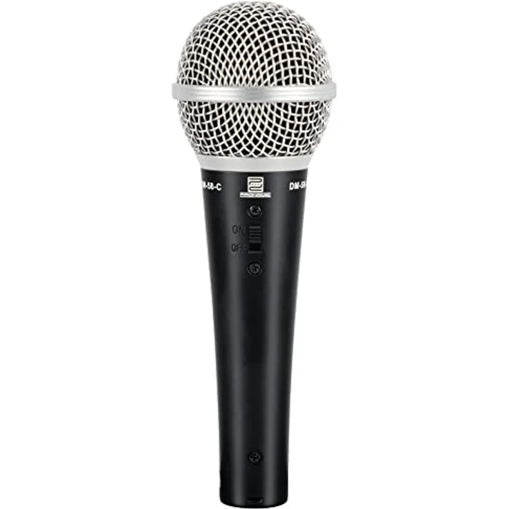 Pronomic DM-58-C Vocal Mikrofon 3er Set im Koffer - 3 dynamische Mikrofone mit Nieren-Charakteristik - Elastisch gelagerte Kapsel - Ein-/Aus-Schalter - Mikrofonklemmen - Koffer - Schwarz – Bild 3