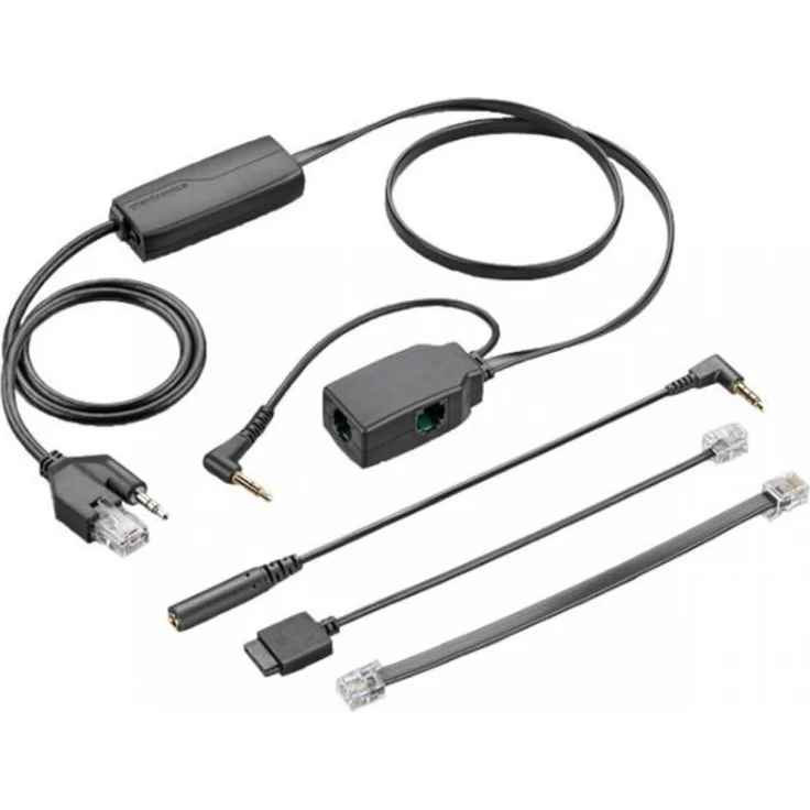 Poly APA-24 EHS TAA, Elektronisches Hook Switch-Kabel für Festnetztelefone, schwarz