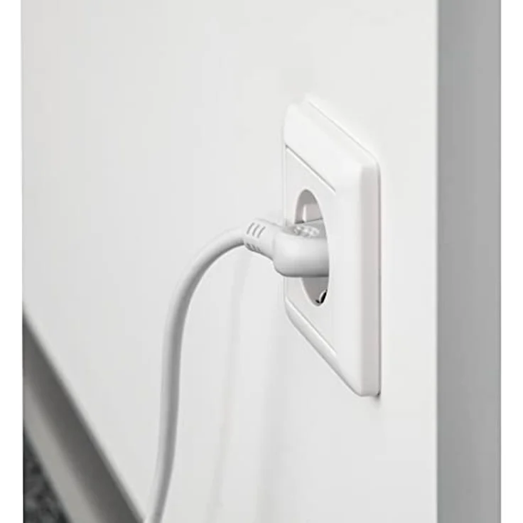 Hama Steckdosenleiste 3-fach, 2,5m (3 fach Steckdosenleiste, 3er, drei Steckplätze, Mehrfachsteckdose, Mehrfachstecker, schmal, für Eurostecker, mit Berührungsschutz, 45°, Steckdosenadapter) weiß - Preisvergleich – Bild 4