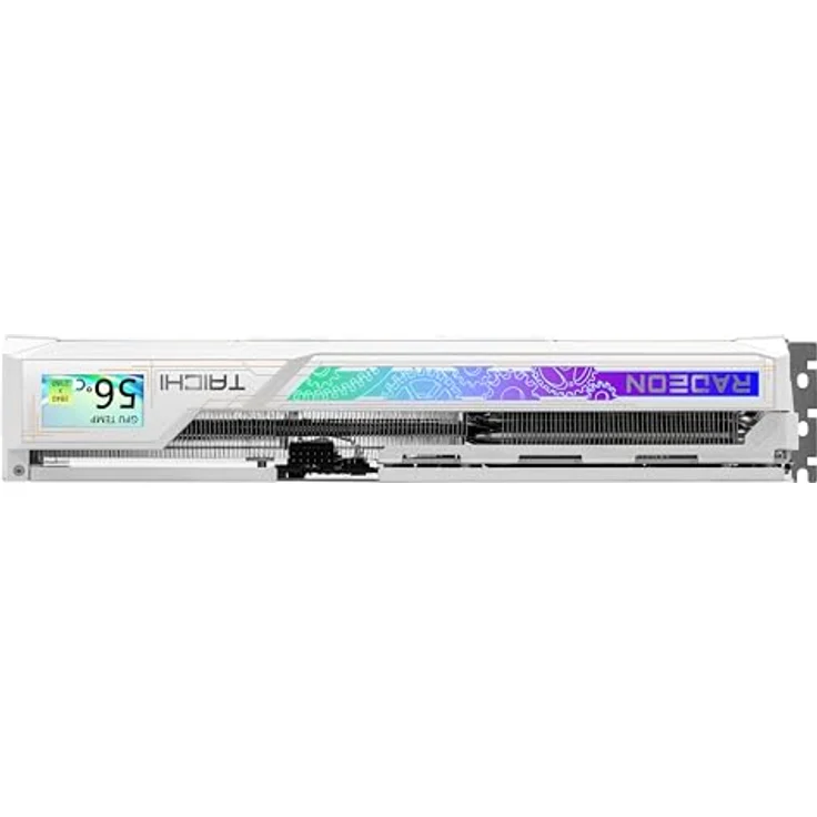 ASRock Radeon RX 9070 XT Taichi White OC, Grafikkarte mit 16GB GDDR6, 3100MHz Boost, fortschrittliches Kühlsystem und anpassbarem LCD-Display – Bild 4