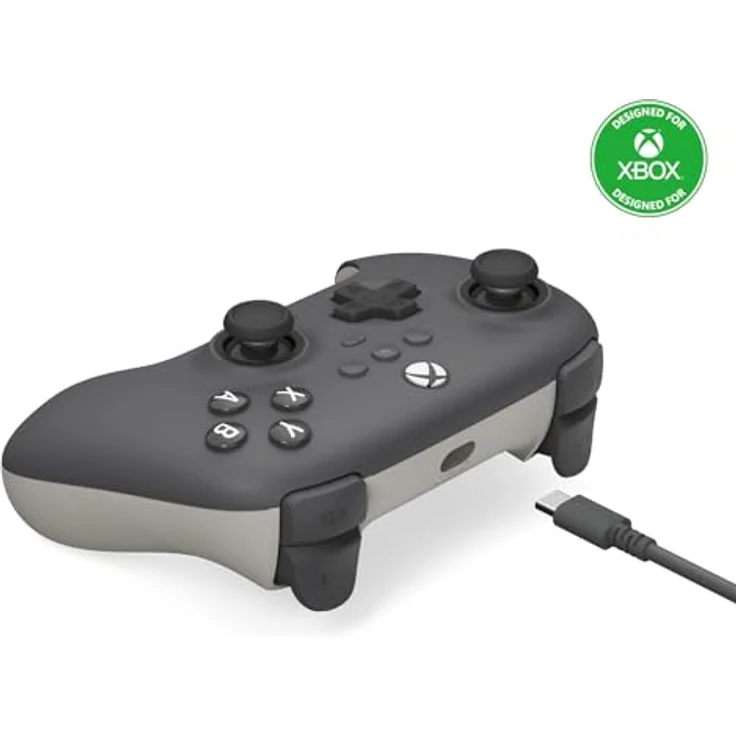 8bitdo Ultimate C, kabelgebundener Gaming Controller mit Hall-Effekt-Joysticks und Vibration, grau, kompatibel mit Xbox und Windows – Bild 2