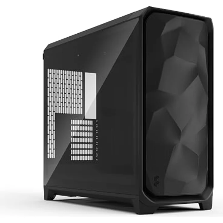 Fractal Design Meshify 3 XL, Gaming Computer-Gehäuse mit Facetten-Mesh-Front, drei Momentum 14 Lüftern, Unterstützung für GPUs bis 512mm, E-ATX/ATX/mATX, schwarzes gehärtetes Glas mit leicht getöntem Finish – Bild 1