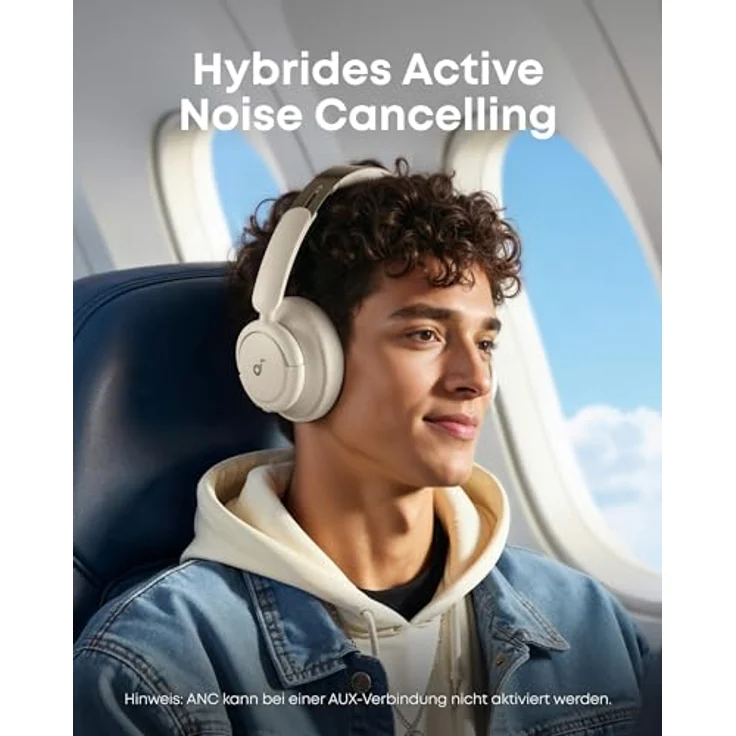 soundcore by Anker Life Q30, Hybrid Active Noise Cancelling Kopfhörer mit Hi-Res Sound, 40H Akkulaufzeit, Schnellladung, weichen Ohrpolstern, Bluetooth, weiß – Bild 3