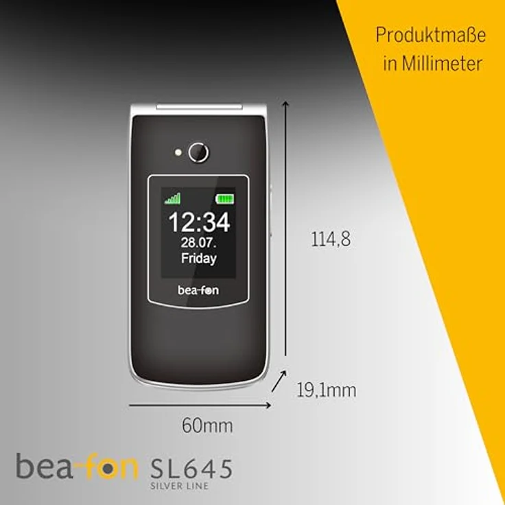 Beafon SL 645, Großtastenklapphandy mit 2,8' Display und SOS-Funktion, schwarz – Bild 5