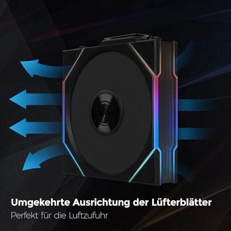 Lian Li UNI FAN TL Wireless Lüfter, ARGB, PWM - Reverse Blade, 120mm, schwarz – Bild 2