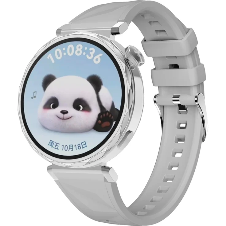 Wigento Silikonarmband für Huawei Watch GT 5 41mm, Sportliches Design, Wasser- und schweißbeständig, Hellgrau