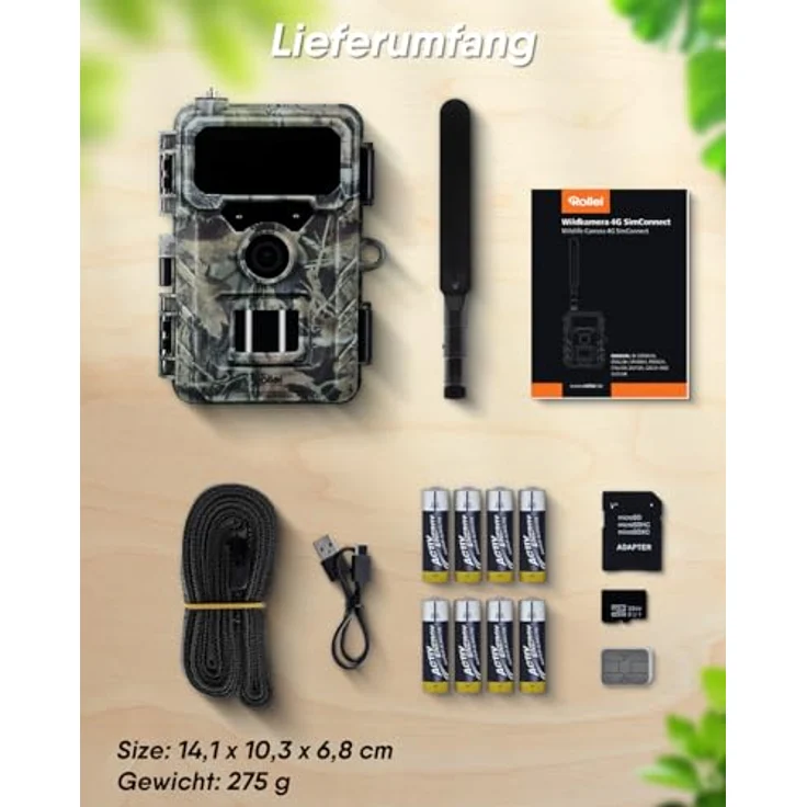 Rollei Wildkamera 4G SIMConnect, 32 Megapixel Fotokamera mit 4K Videoaufnahme und App-Steuerung – Bild 9