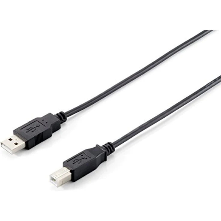Equip - USB-Kabel - USB Typ A, 4-polig (M) - USB Typ B, 4-polig (M) - 1,0m (USB / USB2.0) - Schwarz (128863) – Bild 2