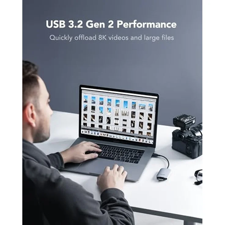 Lexar RW515 CFexpress Typ A Kartenleser, bis zu 900 MB/s, USB 3.2 Gen 2, inklusive USB-C-Kabel und USB-C-zu-USB-A Adapter, Metallgehäuse – Bild 3