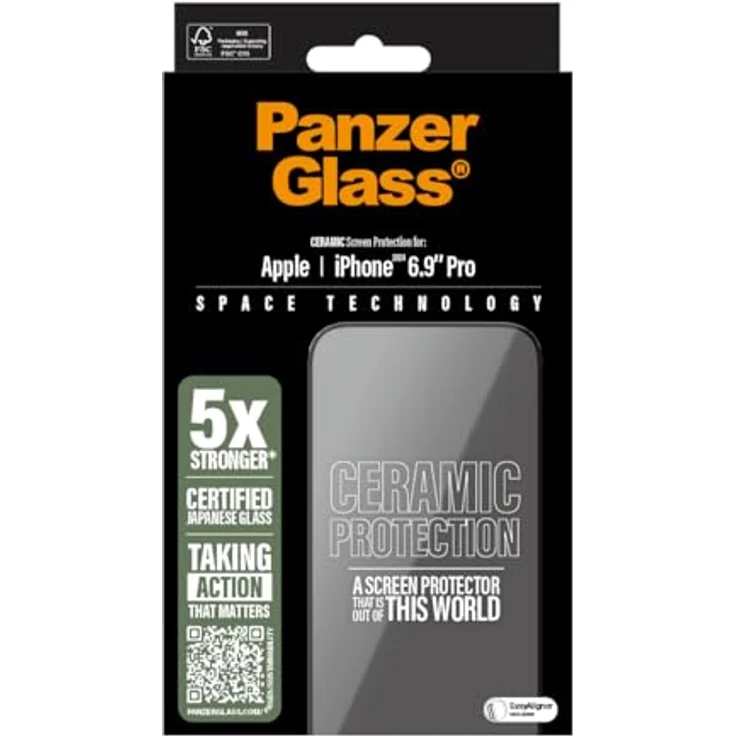 PanzerGlass CERAMIC Displayschutzfolie für Apple iPhone 16 Pro Max 17,5 cm (6,9 Zoll) 2024| Ultrastarkes japanisches Vollbild-Glas, Fall-/Kratzschutz, Anti-Fingerabdruck, hüllenfreundlich, einfache Installation – Bild 4
