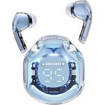 ACEFAST T8 Bluetooth Kopfhörer, Kopfhoerer Kabellos Bluetooth 5.3 In Ear mit 4 Mikrofon, 30H Akku, Transparente LED-Anzeige, ENC Noise Cancelling Earbuds, HiFi Stereo Ohrhörer, Eisblau