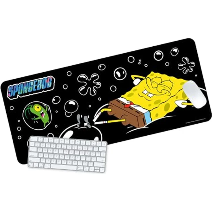 Blue Sky Studios SpongeBob Schreibtischunterlage 70x30 cm – Jumbo Gaming- & Büro-Mauspad, robustes Neopren, rutschfeste Unterseite, schönes SpongeBob & Patrick-Motiv für Fans – Bild 4