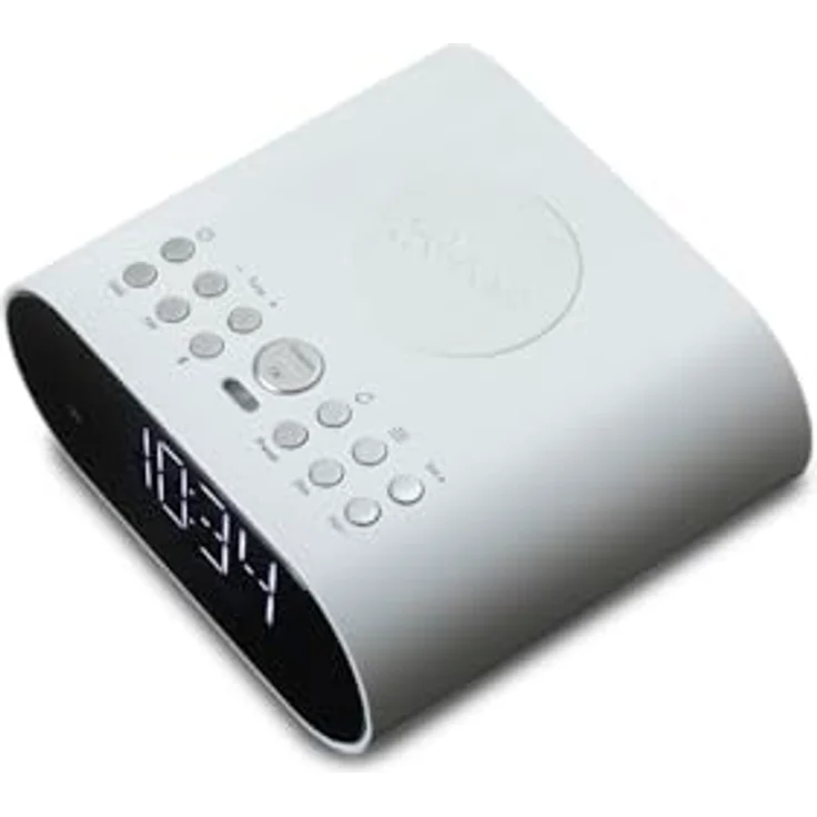 Roberts Ortus Charge Radio Wecker Dab+/FM/Bluetooth mit Qi-Ladegerät, Weiß – Bild 2