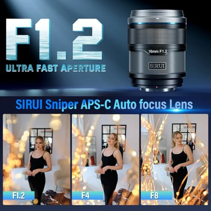 SIRUI Sniper 16mm F1.2 Autofokus Weitwinkel APS-C Objektiv, Z Mount für Zfc, Z6, Z50, Z9, Schwarz – Bild 2