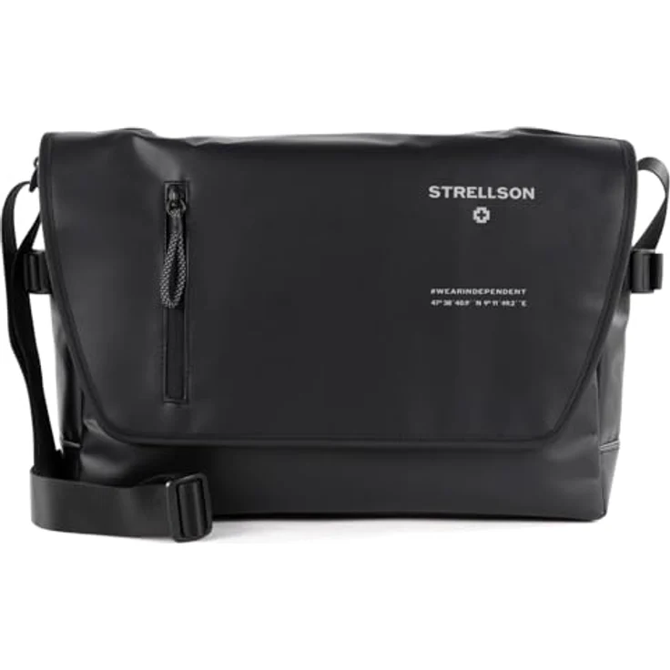 Strellson Stockwell 2.0 Dorian Messenger Laptoptasche, wasserdichte Umhängetasche für Herren, schwarz, 37 x 12 x 26 cm – Bild 1