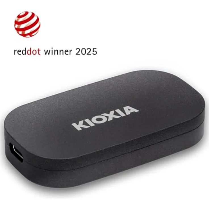 Kioxia EXCERIA PLUS G2 500GB Portable SSD, USB 3.2 Gen2, 1.050 MB/s Lesen, 1.000 MB/s Schreiben, Schwarz – Bild 3