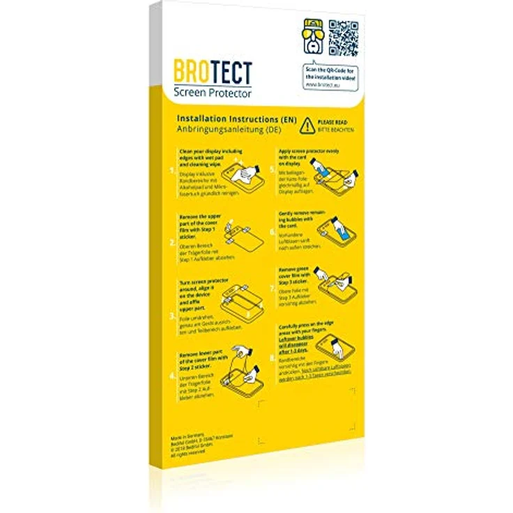 BROTECT 2x Full-Cover Schutzfolie für Insta360 X3 Full-Screen Displayschutz-Folie [3D Curved, Anti-Fingerprint, Kristall-Klar] – Bild 4