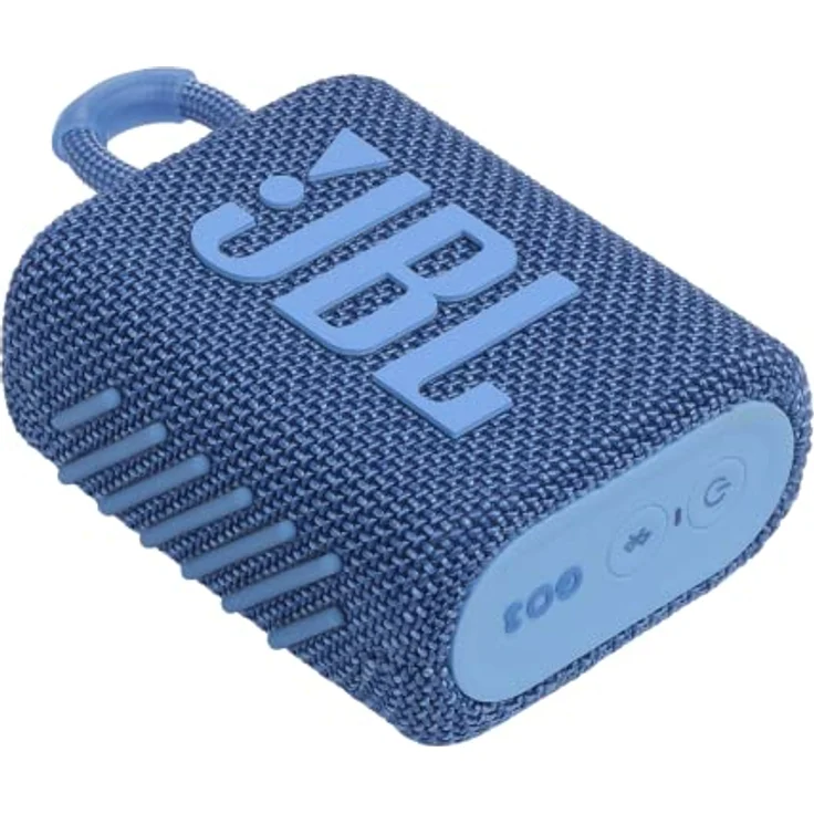 JBL GO 3 Eco – Kleine Bluetooth Box aus recyceltem Material in Blau – Wasserfester, tragbarer Lautsprecher für unterwegs – Bis zu 5h Wiedergabezeit mit nur einer Akkuladung – Bild 1
