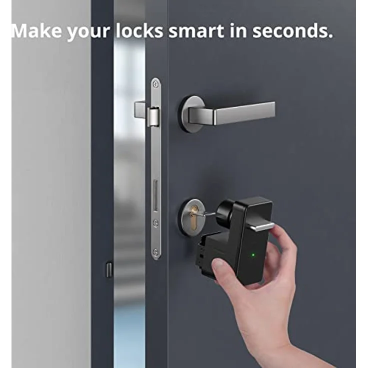 SwitchBot Smart Lock, Bluetooth elektronisches Türschloss, intelligentes Türschloss für das Öffnen der Türen ohne Austausch zu müssen, kompatibel mit WiFi Bridge (separat erhältlich), Schwarz – Bild 2