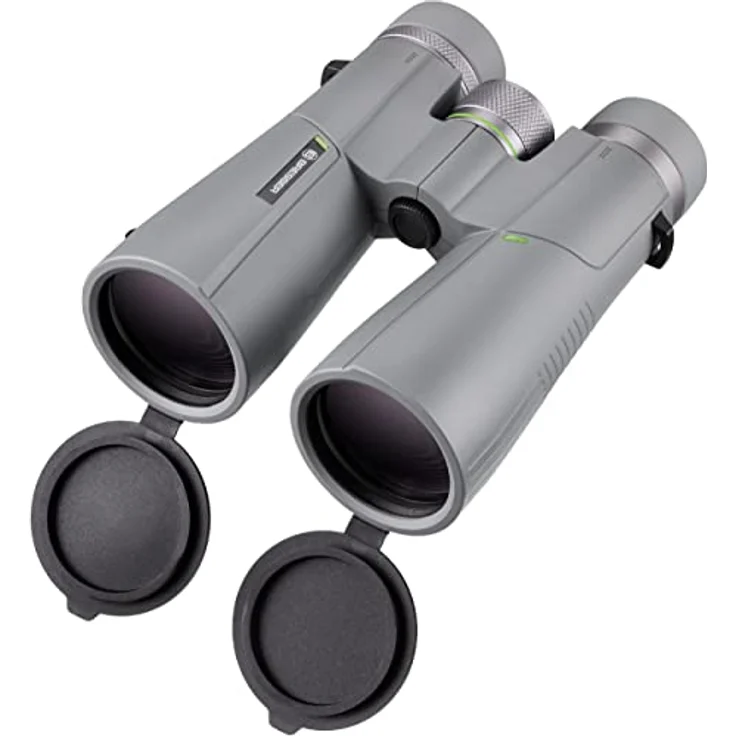 Bresser Fernglas 10x50 Wave, wasserdicht, mit BaK-4-Glas, UR-Vergütung und Brillenträgerokularen, geeignet für den Einsatz in der Dämmerung und Astronomie, 1331050, Grau – Bild 1