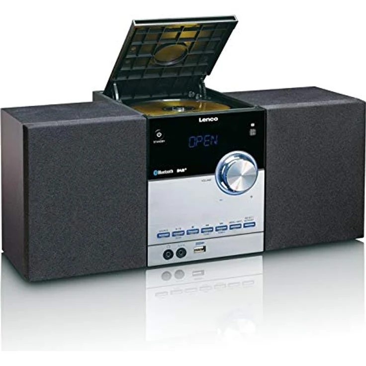 Lenco kompakte Stereoanlage MC-150 mit DAB+, FM Radio, CD-MP3-Player, Bluetooth und USB, Fernbedienung, 2 x 10W schwarz – Bild 3