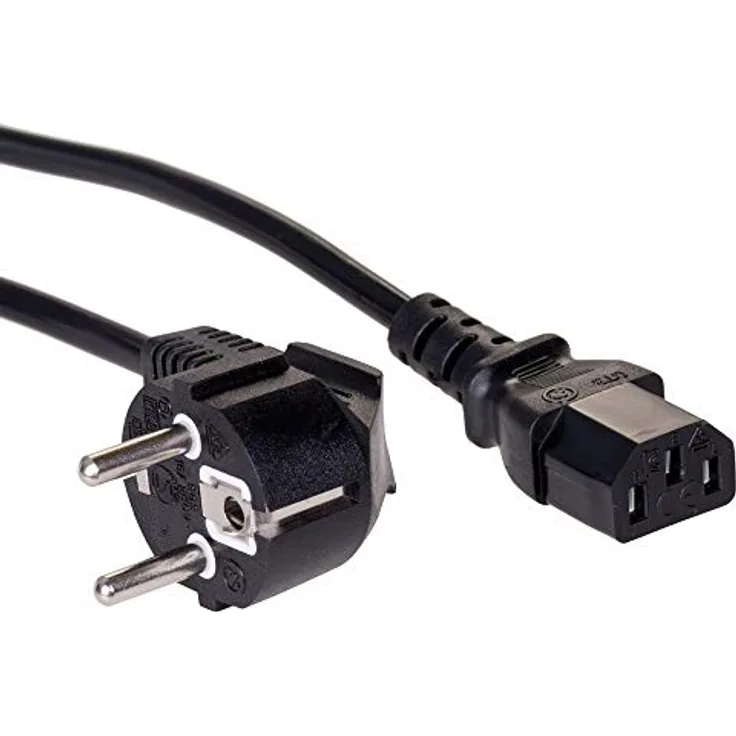 AKYGA AK-PC-01C Hohe qualität stromkabel, 1,8m für PC, Drucker, Bildschirme schwarz