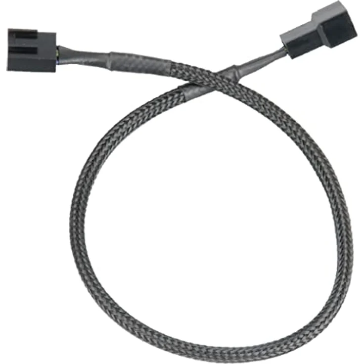 Akasa - Verlängerungskabel für Lüfterspannungsversorgung - 4-polig PWM (W) bis 4-polig PWM (M) - 30 cm - Schwarz – Bild 3