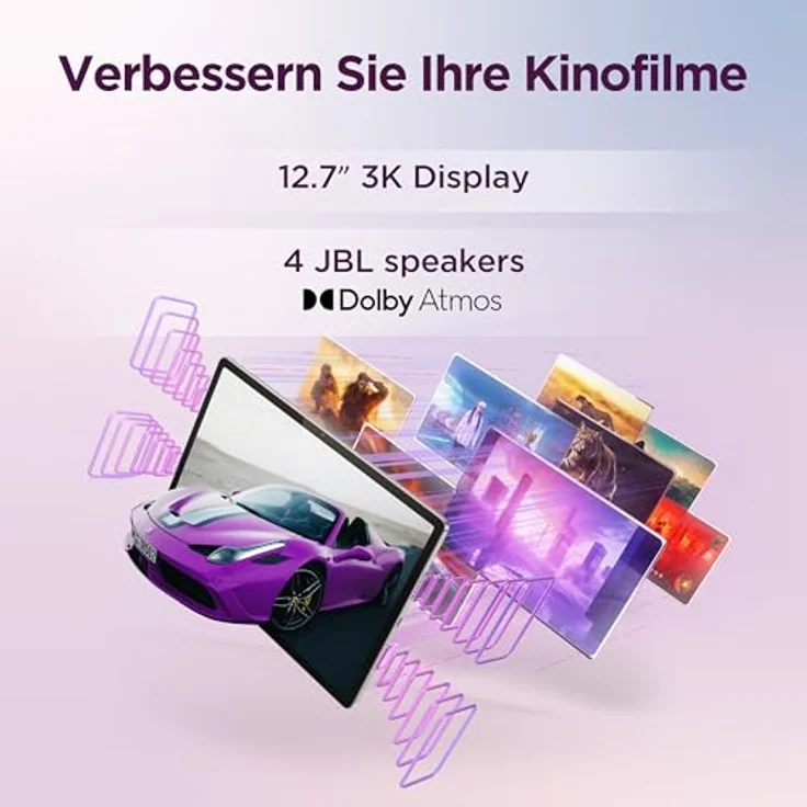 Lenovo Idea Tab Pro TB373FU, 12.7" 3K Tablet mit MediaTek Dimensity 8300, 8GB RAM, IP52, Luna grau – Bild 7