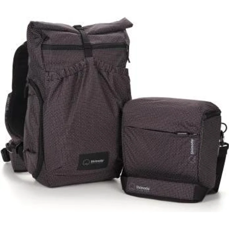 Shimoda Side Lite 22 Starter Kit, Fotorucksack aus recyceltem Cordura, 20 Liter, Schwarz, für 14 Zoll Laptops