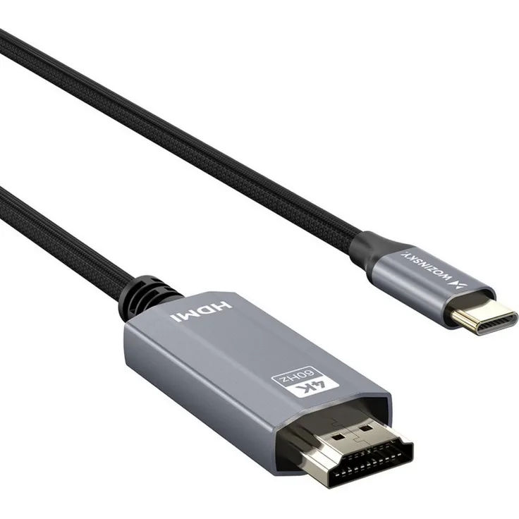 Wozinsky WCCH-01 HDMI-Kabel, USB-C auf HDMI, 4K 60 Hz, 18 Gbit/s, 1,8 m, Schwarz