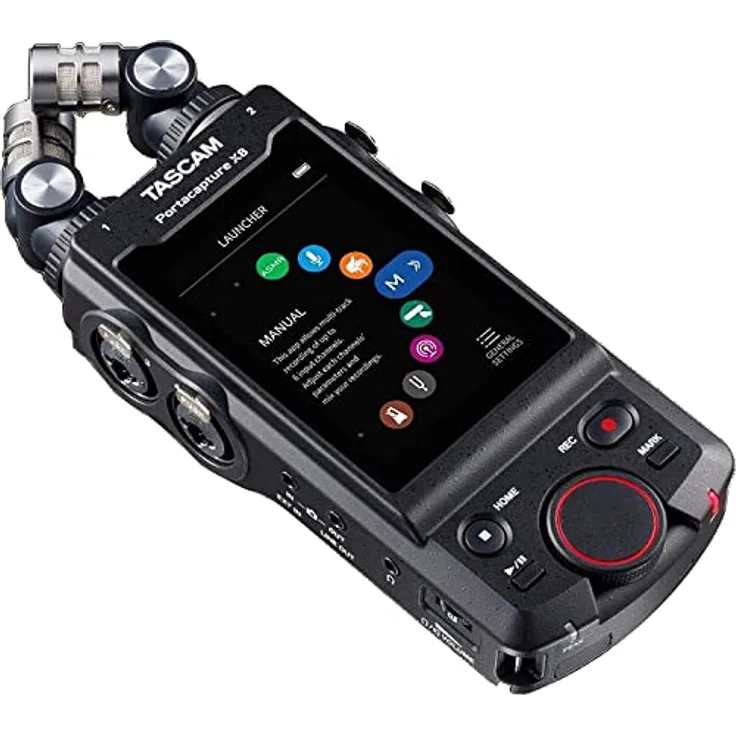 Tascam Portacapture X8 - Portabler 6+2-Spur High-Resolution 32-bit/192-kHz Rekorder, schwarz, portabel
