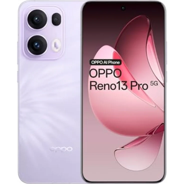 OPPO Reno13 Pro 5G 12GB/512GB Violett (Plume Purple) Dual-SIM, Smartphone mit neuestem Mobilfunkstandard 5G, 6,83 Zoll Display und Full HD Auflösung – Bild 1