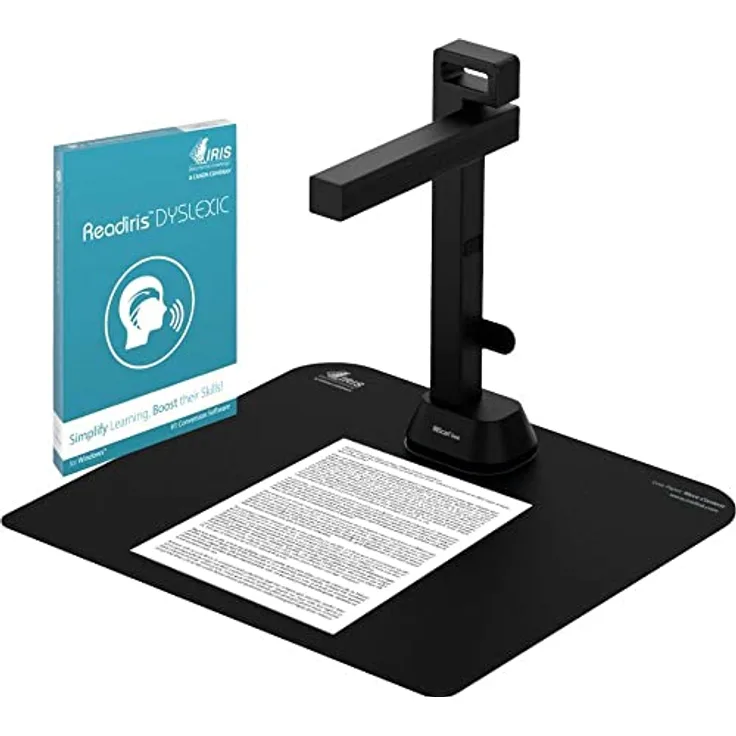IRIS Can Desk 6 Pro Legastheniker - A3 Video Scanner Couleur de Documents, Scan vers Text to Speech, Lecture Mot à Mot, Scan vers PDF, Word, JPG, Video Caméra USB, Windows