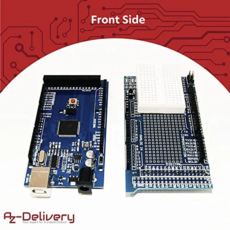 AZDelivery 3 x AZ-MEGA2560-Board Bundle mit Prototype Shield, kompatibel mit AZ-MEGA2560-Board, inklusive E-Book! – Bild 3