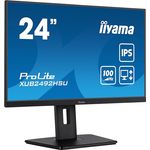 iiyama Prolite XUB2492HSU-B6 23,8" IPS LED-Monitor Full-HD 100Hz HDMI DP USB3.2 - Schwarz, FreeSync, Höhenverstellung