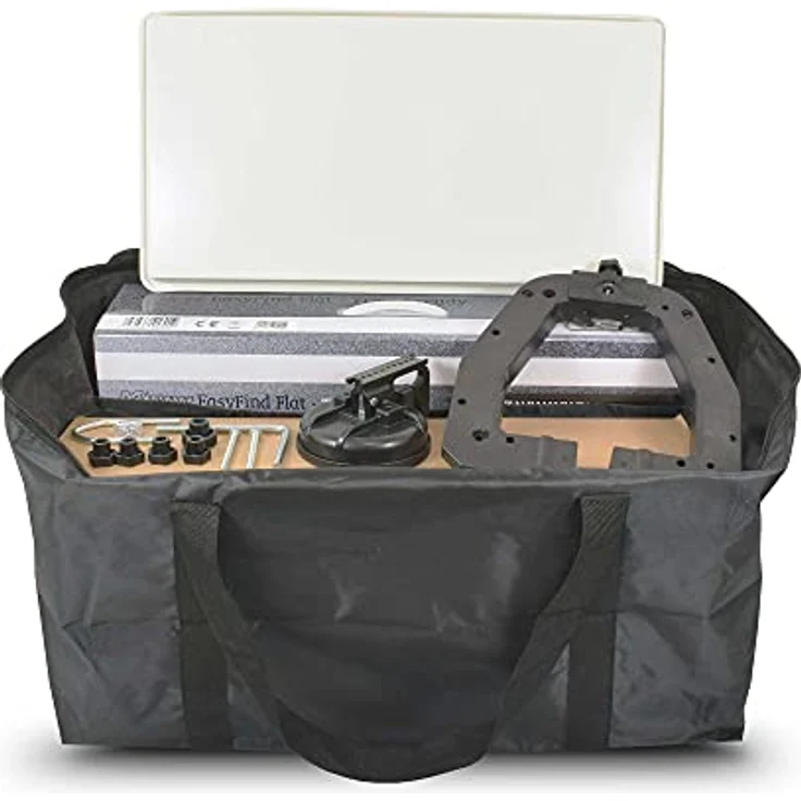 EasyFind Traveller Kit II (Camping-Zubehör, Flachantenne, eingebautes Messgerät, EasyFind2 Technology, inkl. Tasche) – Bild 1