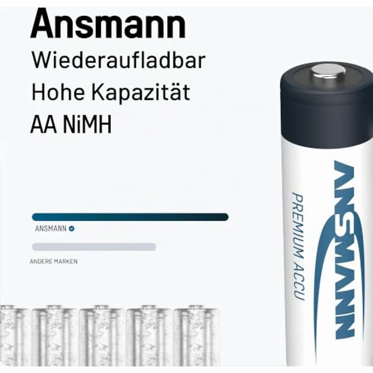 ANSMANN Akku AA 2700mAh NiMH 1,2V, Hochleistungsbatterien für hohe Stromanforderungen, 8 Stück – Bild 3