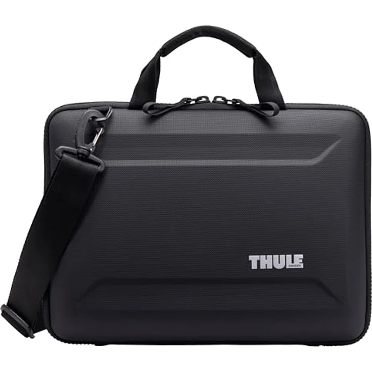 Thule Gauntlet 5, Laptop-Mappe für 14 Zoll MacBook Pro und 13 Zoll MacBook Air, schwarz, mit starrem Äußeren und 100% recyceltem Innenfutter – Bild 2