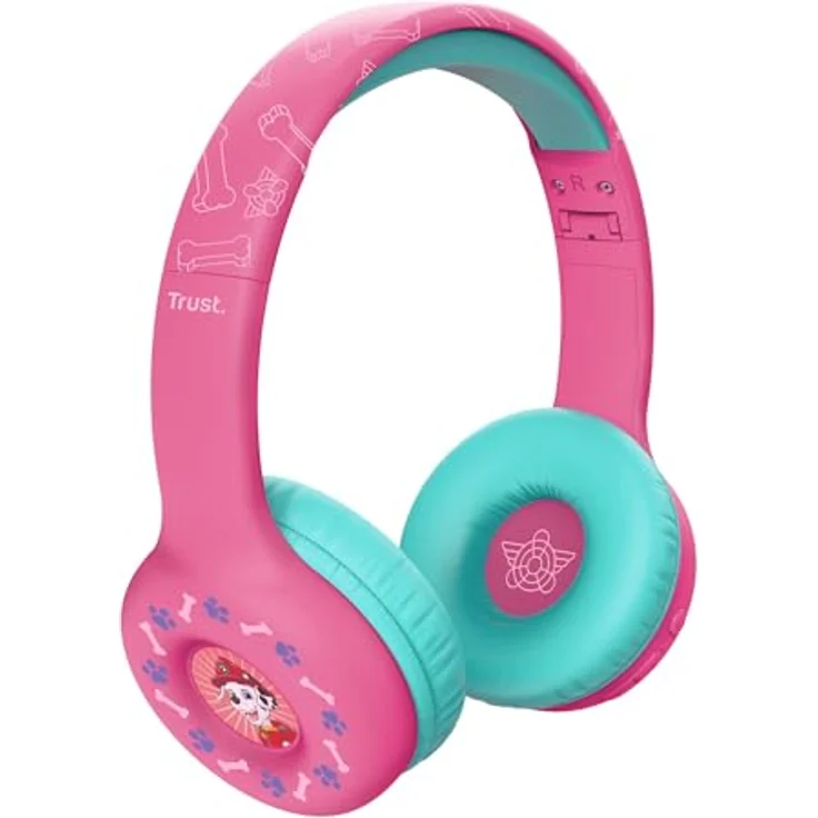 Trust Nouna Wireless Kopfhörer Paw Patrol, Rosa, faltbares Design, integrierter Lautstärkeregler, kabellos und kabelgebunden – Bild 11