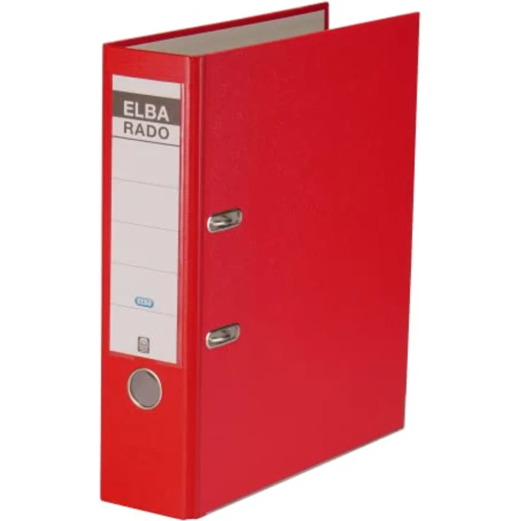 ELBA Aktenordner rado brillant Rückenbreite: 80 mm Verwendung für Papierformat: DIN A4, schmutz- und feuchtigkeitsabweisend, mit ELBA print, standfest durch rado-Ösen, auswechselbares Rückenschild, blau – Bild 1