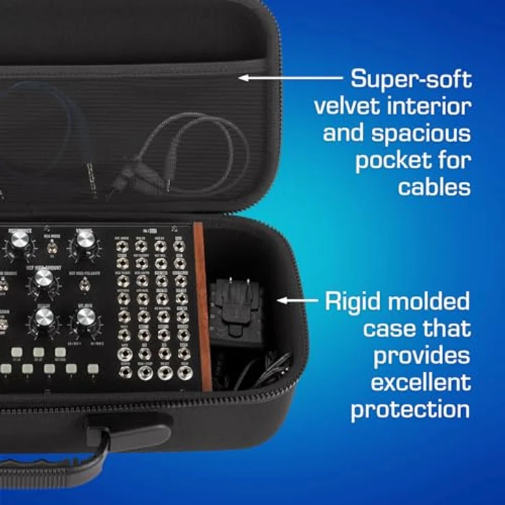 Analog PULSE Case für Moog Mother-32, DFAM und Subharmonicon, robuster DJ-Koffer mit optimalem Schutz und Platz für Zubehör – Bild 3